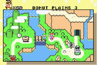 Screenshot Thumbnail / Media File 1 for Super Mario World - Super Mario Advance 2 (U)(Mode7)