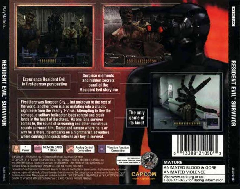 Screenshot Thumbnail / Media File 2 for Resident Evil - Survivor (E)