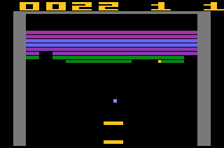 Screenshot Thumbnail / Media File 1 for Super Breakout (Paddle) (1982 - 1981) (Atari, Carol Shaw, Nick 'Sandy Maiwald' Turner - Sears) (CX2608 - 49-75165)